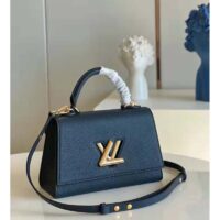 Louis Vuitton LV Unisex Twist One Handle PM Handbag Black Taurillon Leather