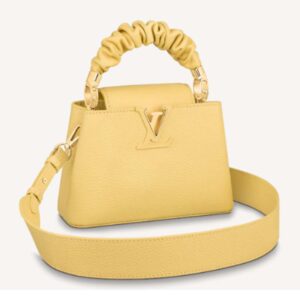 Louis Vuitton LV Women Capucines Mini Handbag Yellow Taurillon Calfskin