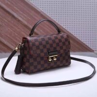 Louis Vuitton LV Women Croisette Brown Damier Ébène Canvas Satchel