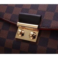 Louis Vuitton LV Women Croisette Brown Damier Ébène Canvas Satchel