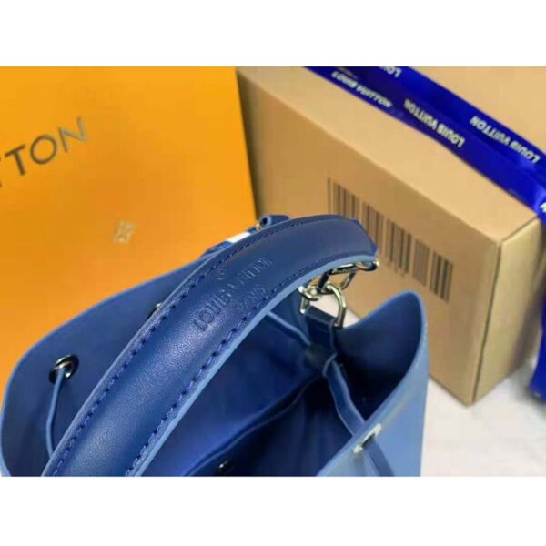 Louis Vuitton LV Women NéoNoé BB Bucket Bag Blue Epi Grained Cowhide (11)