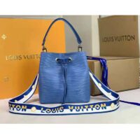 Louis Vuitton LV Women NéoNoé BB Bucket Bag Blue Epi Grained Cowhide