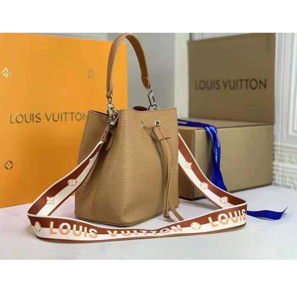 Louis Vuitton LV Women NéoNoé BB Bucket Bag Gold Epi Grained Cowhide (3)