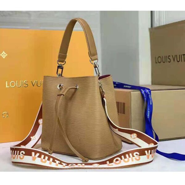 Louis Vuitton LV Women NéoNoé BB Bucket Bag Gold Epi Grained Cowhide (4)