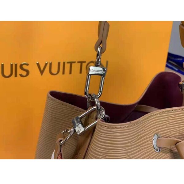 Louis Vuitton LV Women NéoNoé BB Bucket Bag Gold Epi Grained Cowhide (6)