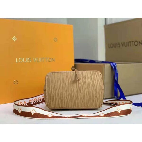 Louis Vuitton LV Women NéoNoé BB Bucket Bag Gold Epi Grained Cowhide (8)
