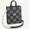 Louis Vuitton LV Women Sac Plat XS Bag Graphite Cowhide Leather