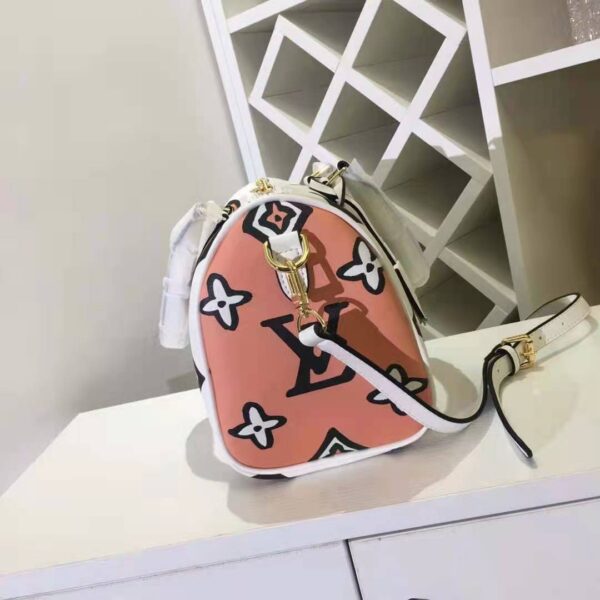 Louis Vuitton LV Women Speedy Bandoulière 25 Handbag Cream Monogram Coated Canvas (7)