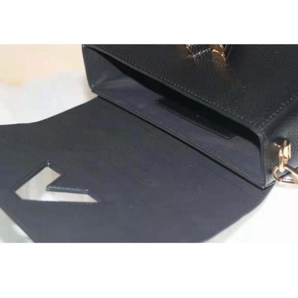 Louis Vuitton LV Women Twist MM Handbag Black Taurillon Leather Smooth Calfskin (2)