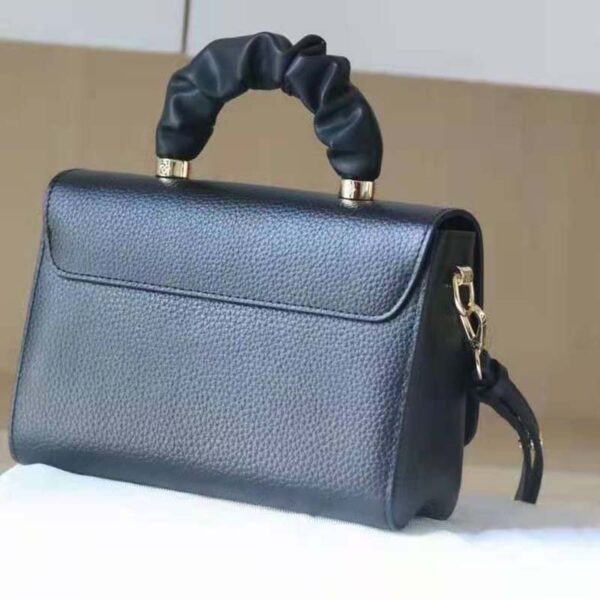 Louis Vuitton LV Women Twist MM Handbag Black Taurillon Leather Smooth Calfskin (5)
