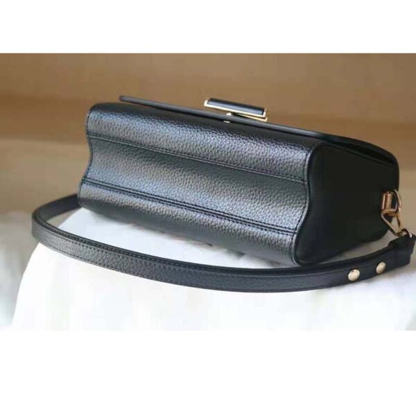 Louis Vuitton LV Women Twist MM Handbag Black Taurillon Leather Smooth Calfskin (9)