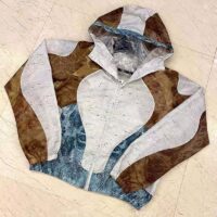 Louis Vuitton Men Monogram Marble Windbreaker Polyamide Blue Regular Fit