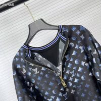 Louis Vuitton Women Mahina Monogram Sporty Sweater Dress Silk Dark Navy Blue