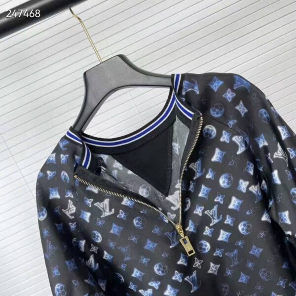 Louis Vuitton Women Mahina Monogram Sporty Sweater Dress Silk Dark Navy Blue (11)
