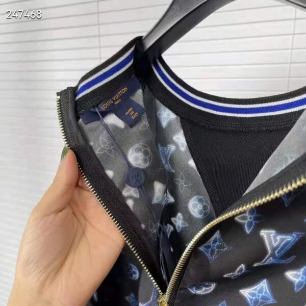 Louis Vuitton Women Mahina Monogram Sporty Sweater Dress Silk Dark Navy Blue (12)