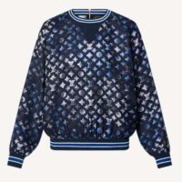 Louis Vuitton Women Silk Long-Sleeved Sweater Flight Mode Navy Blue