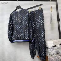 Louis Vuitton Women Silk Long-Sleeved Sweater Flight Mode Navy Blue