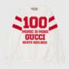 Gucci GG Men Gucci 100 Cotton Sweatshirt Off-White Heavy Felted Jersey