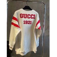 Gucci GG Men Gucci 100 Cotton Sweatshirt Off-White Heavy Felted Jersey