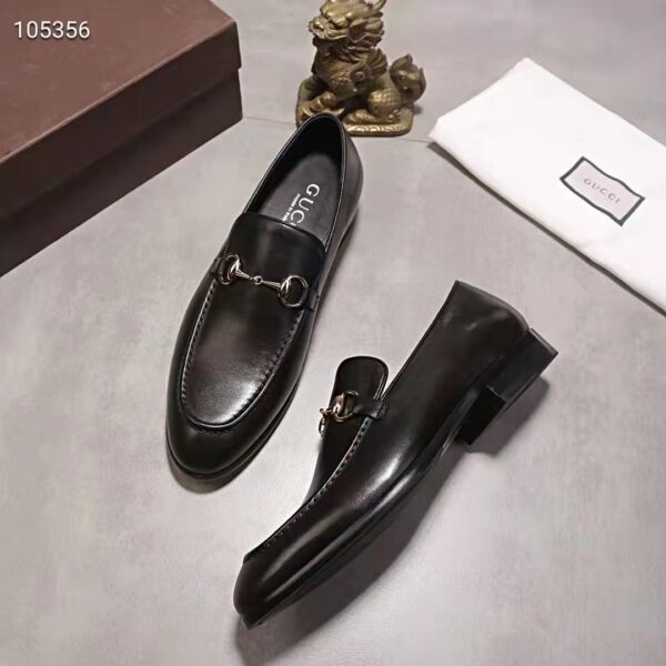 Gucci GG Men Gucci Jordaan Leather Loafer Black Leather Horsebit Blake Construction (5)