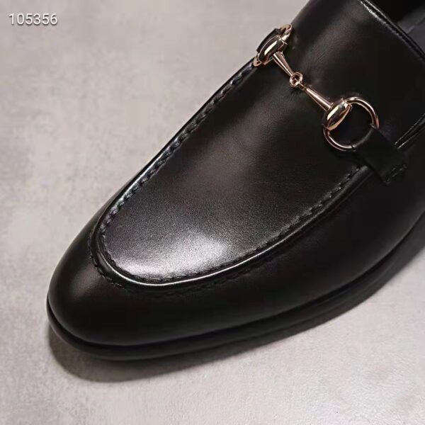 Gucci GG Men Gucci Jordaan Leather Loafer Black Leather Horsebit Blake Construction (6)