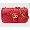 Gucci GG Women GG Marmont Small Matelassé Shoulder Bag Red Double G