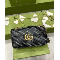 Gucci GG Women The Hacker Project Small GG Marmont Bag Black Double G