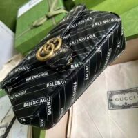 Gucci GG Women The Hacker Project Small GG Marmont Bag Black Double G