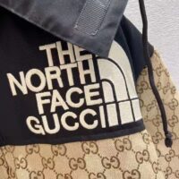 Gucci Men The North Face x Gucci Padded Jacket Beige Ebony GG Canvas (1)