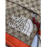 Gucci Unisex The North Face x Gucci Backpack Beige Original GG Canvas Orange Leather (2)