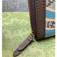 Gucci Unisex GG Diana Zip Around Wallet Beige Ebony GG Supreme Canvas