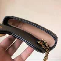 Gucci Women GG Marmont Matelassé Leather Super Mini Bag Black Double G (1)