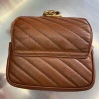 Gucci Women GG Marmont Matelassé Super Mini Bag Brown Double G (2)