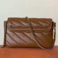 Gucci Women GG Marmont Matelassé Super Mini Bag Brown Double G (2)