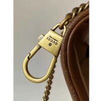 Gucci Women GG Marmont Matelassé Super Mini Bag Brown Double G (2)