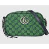 Gucci Women GG Marmont Multicolor Small Shoudler Bag Green Double G