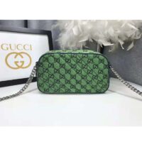 Gucci Women GG Marmont Multicolor Small Shoudler Bag Green Double G (1)