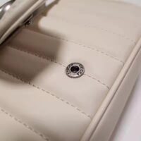 Gucci Women GG Marmont Super Mini Bag White Double G Matelassé Leather