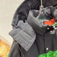 Gucci Women The North Face x Gucci Padded Jacket Green Ebony GG Canvas