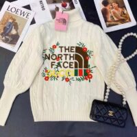 Gucci Women The North Face x Gucci Sweater Ivory Soft Wool (1)