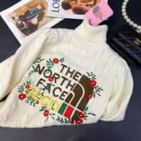 Gucci Women The North Face x Gucci Sweater Ivory Soft Wool (1)