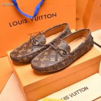 Louis Vuitton LV Men Arizona Mocassin Brown Monogram Canvas Tubular Construction (3)