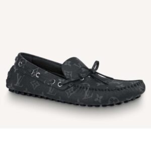 Louis Vuitton LV Men Arizona Mocassin Eclipse Black Monogram Eclipse Canvas