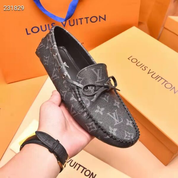 Louis Vuitton LV Men Arizona Mocassin Eclipse Black Monogram Eclipse Canvas (3)