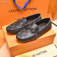 Louis Vuitton LV Men Arizona Mocassin Eclipse Black Monogram Eclipse Canvas