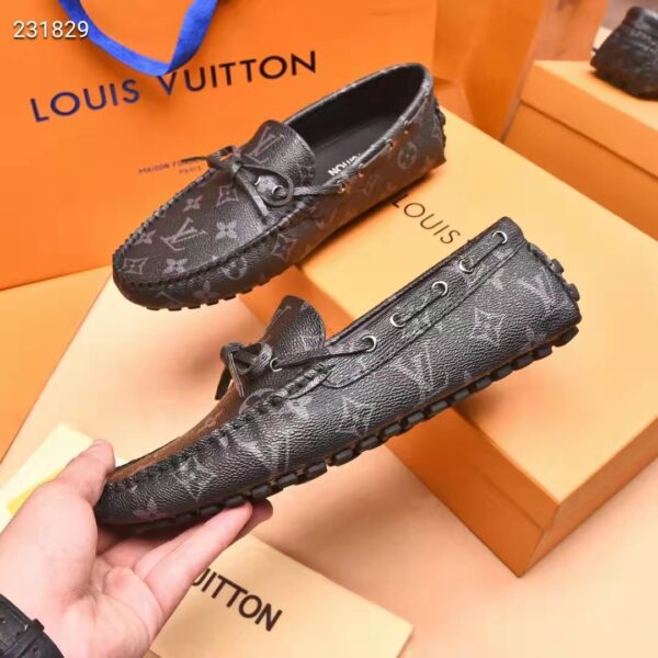 Louis Vuitton LV Men Arizona Mocassin Eclipse Black Monogram Eclipse Canvas (5)