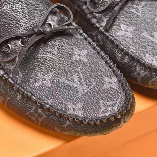 Louis Vuitton LV Men Arizona Mocassin Eclipse Black Monogram Eclipse Canvas (9)