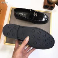 Louis Vuitton LV Men Major Loafer Black Glazed Calf Leather Monogram Canvas