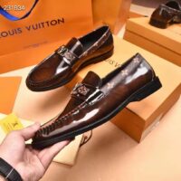 Louis Vuitton LV Men Major Loafer Ebene Glazed Calf Leather Monogram Canvas