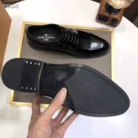 Louis Vuitton LV Men Minister Derby Damier Gglazed Calf Leather Graphite (1)